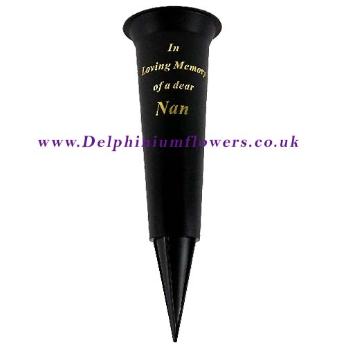 Black Grave Vase Cone Spike - Nan - Click Image to Close